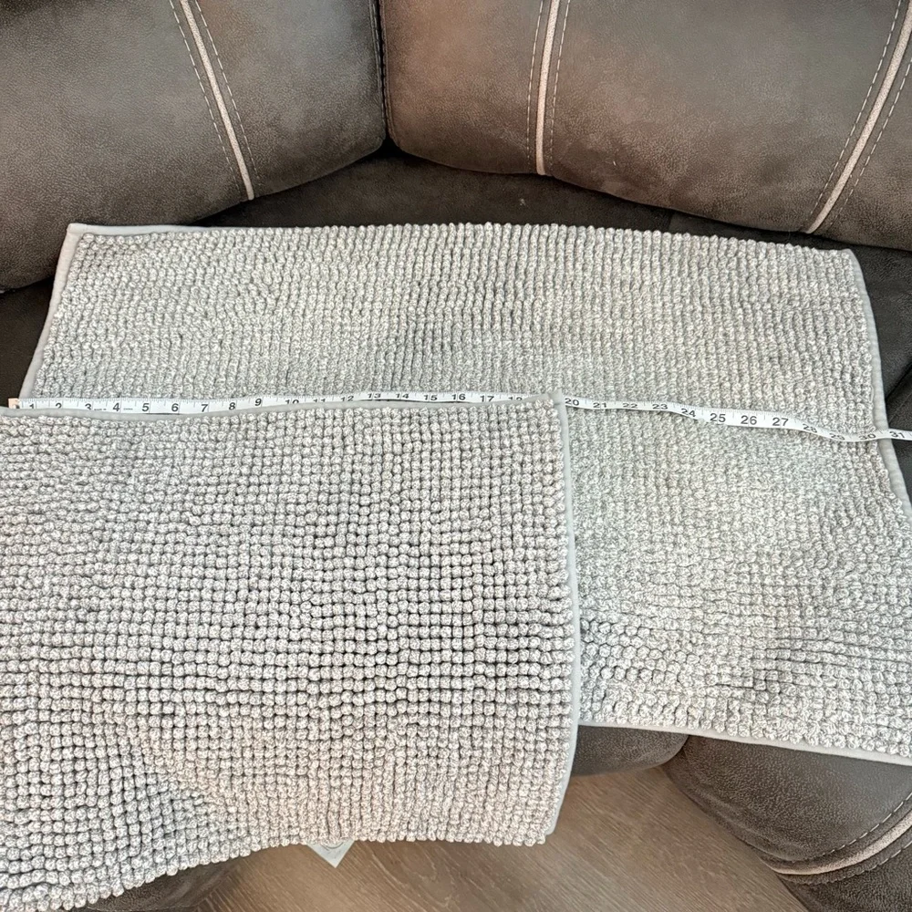 Set of 3 IKEA bath mats Gray-white mélange Toftbo like new! - Picture 3 of 6